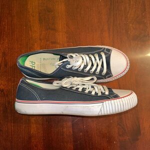 P.F. Flyers Navy and White Sneakers